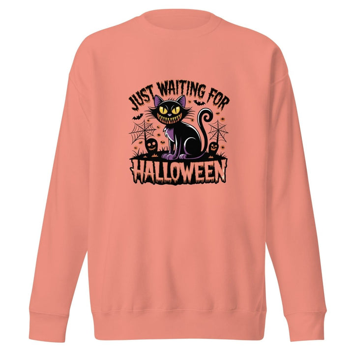 Just Waiting For Halloween Graphic Sweatshirt - Dusty Rose - S - ArtyKoala