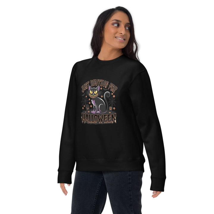 Just Waiting For Halloween Graphic Sweatshirt - Black - S - ArtyKoala