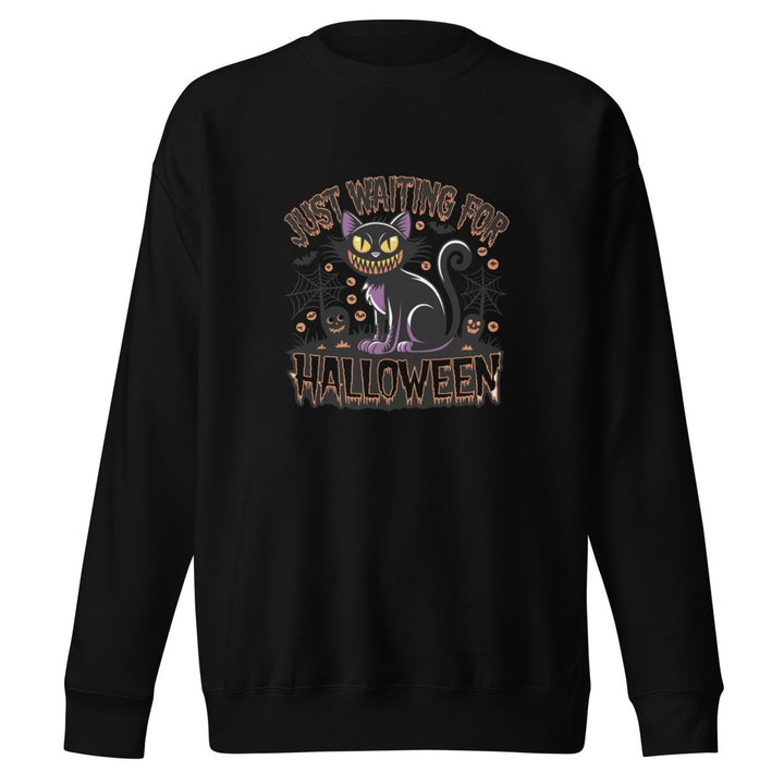 Just Waiting For Halloween Graphic Sweatshirt - Black - S - ArtyKoala