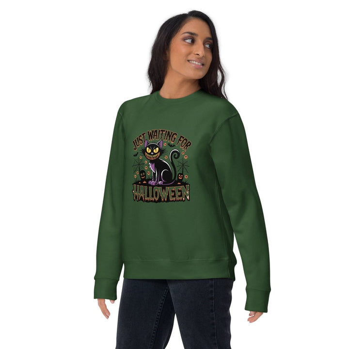 Just Waiting For Halloween Graphic Sweatshirt - Black - S - ArtyKoala