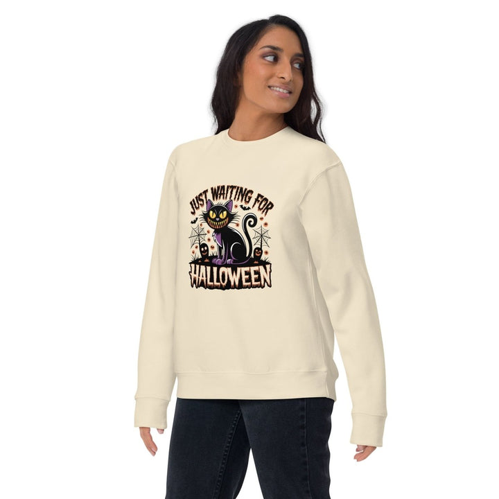 Just Waiting For Halloween Graphic Sweatshirt - Black - S - ArtyKoala