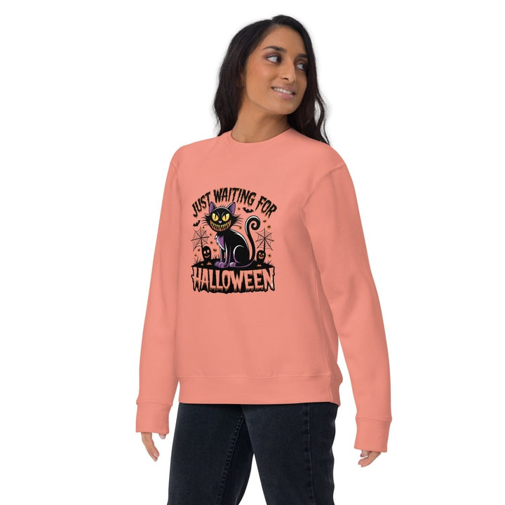 Just Waiting For Halloween Graphic Sweatshirt - Black - S - ArtyKoala