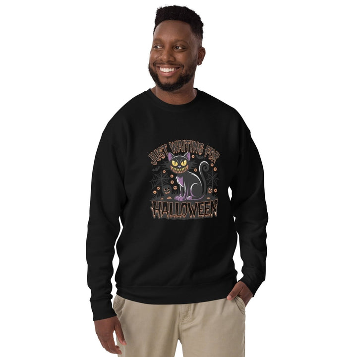 Just Waiting For Halloween Graphic Sweatshirt - Black - S - ArtyKoala