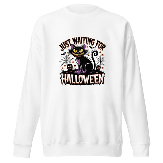 Just Waiting For Halloween Graphic Sweatshirt - Black - S - ArtyKoala
