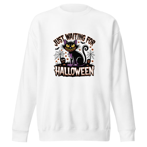 Just Waiting For Halloween Unisex Premium Sweatshirt - ArtyKoala