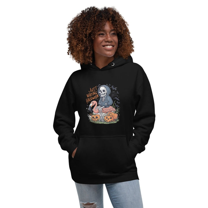Just Waiting Halloween Graphic Hoodie - Black - S - ArtyKoala