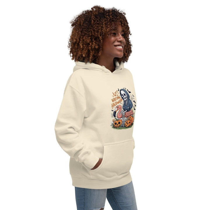 Just Waiting Halloween Graphic Hoodie - Bone - S - ArtyKoala