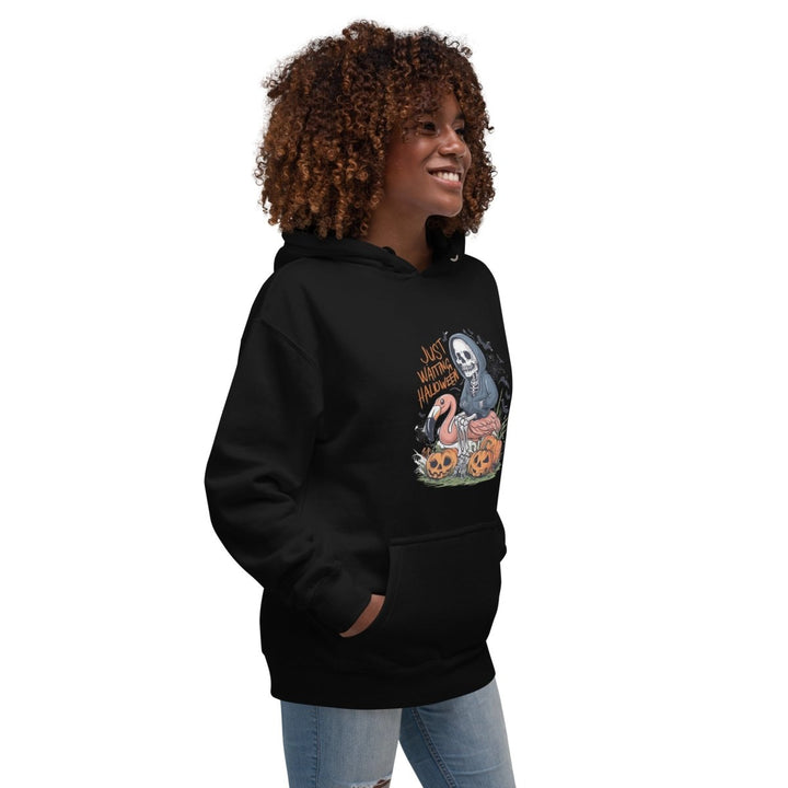 Just Waiting Halloween Graphic Hoodie - Black - S - ArtyKoala