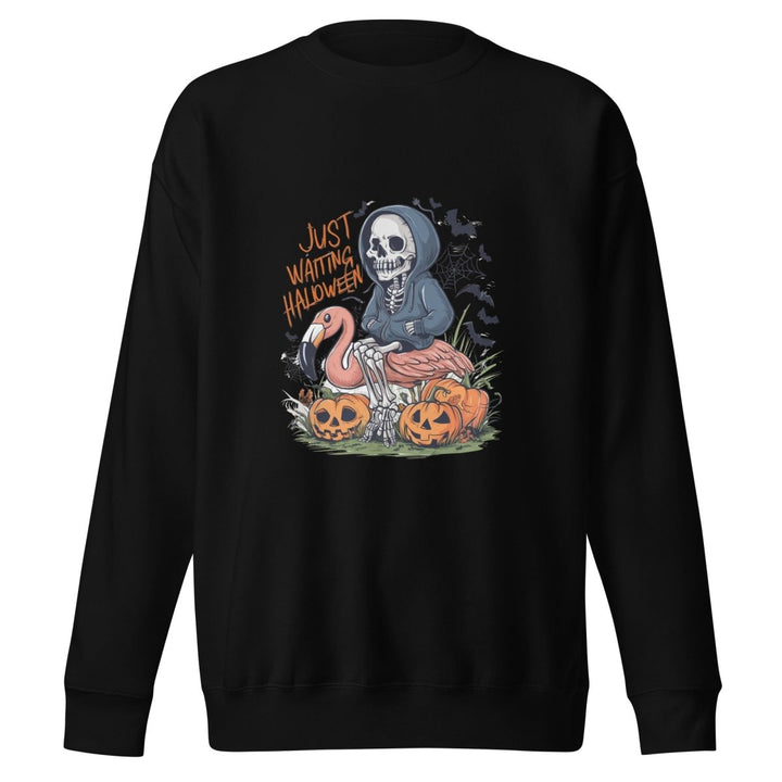 Just Waiting Halloween Graphic Sweatshirt - Black - S - ArtyKoala