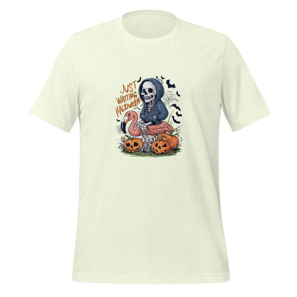Just Waiting Halloween Graphic Tee - Citron - XS - ArtyKoala