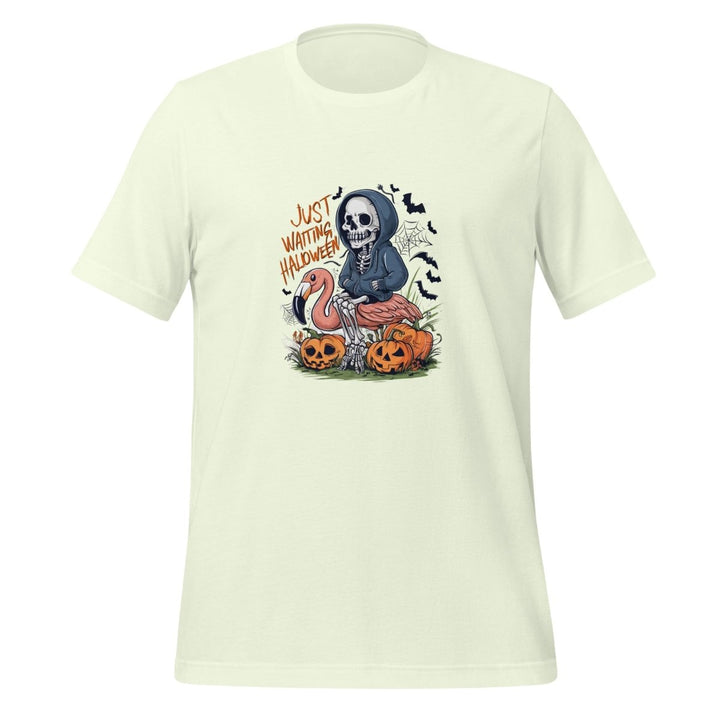 Just Waiting Halloween Graphic Tee - Citron - XS - ArtyKoala