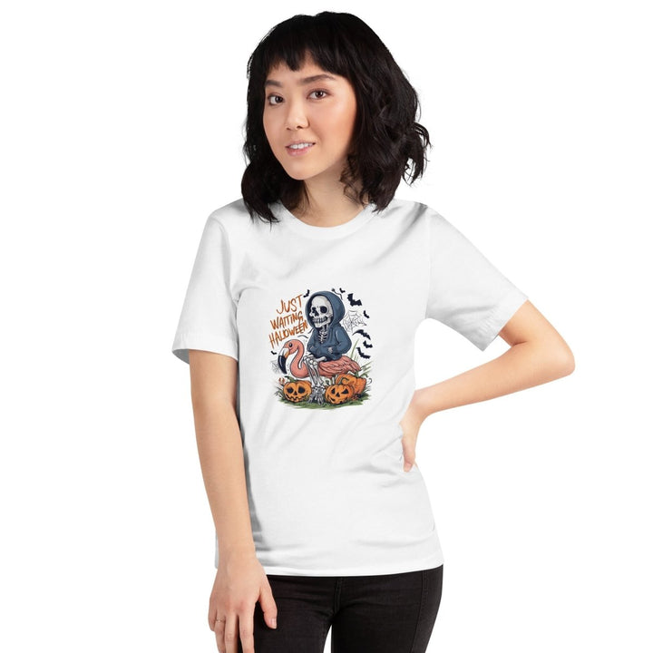 Just Waiting Halloween Graphic Tee - Citron - XS - ArtyKoala