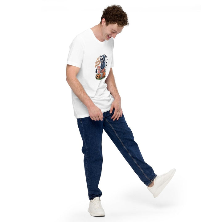 Just Waiting Halloween Graphic Tee - Black - XS - ArtyKoala