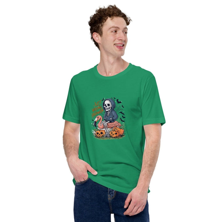 Just Waiting Halloween Graphic Tee - Black - XS - ArtyKoala