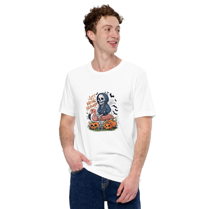 Just Waiting Halloween Unisex Premium T-shirt - ArtyKoala