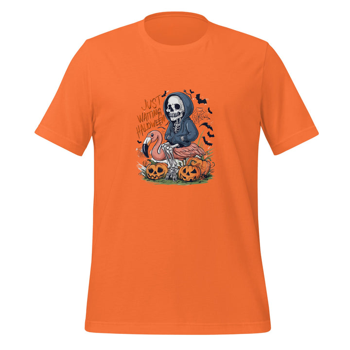 Just Waiting Halloween Unisex Premium T-shirt - Orange / XS - ArtyKoala