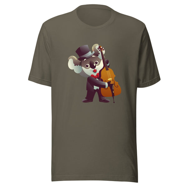 Koala Musicians Contra Bass Man Premium T-shirt - Army / S - ArtyKoala