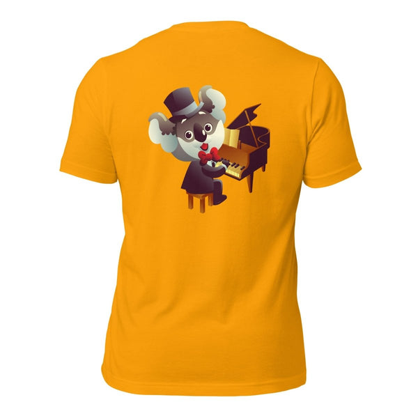 Koala Musicians Piano Graphic Tee - Aqua - S - ArtyKoala