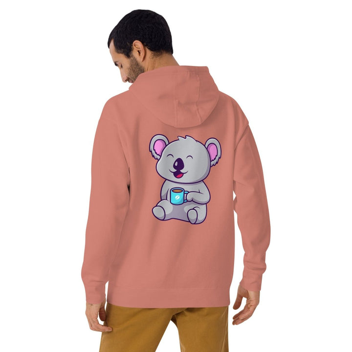 Koala Sleeping in a Cup Graphic Hoodie - Black - S - ArtyKoala