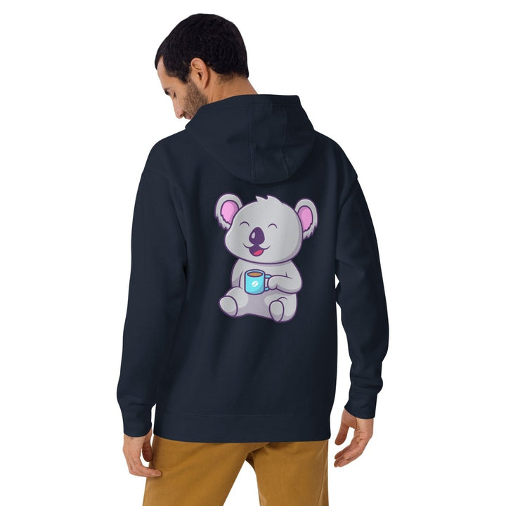Koala Sleeping in a Cup Graphic Hoodie - Black - S - ArtyKoala