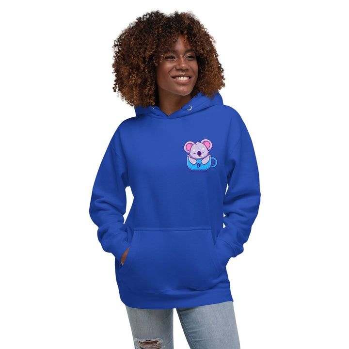Koala Sleeping in a Cup Graphic Hoodie - Black - S - ArtyKoala