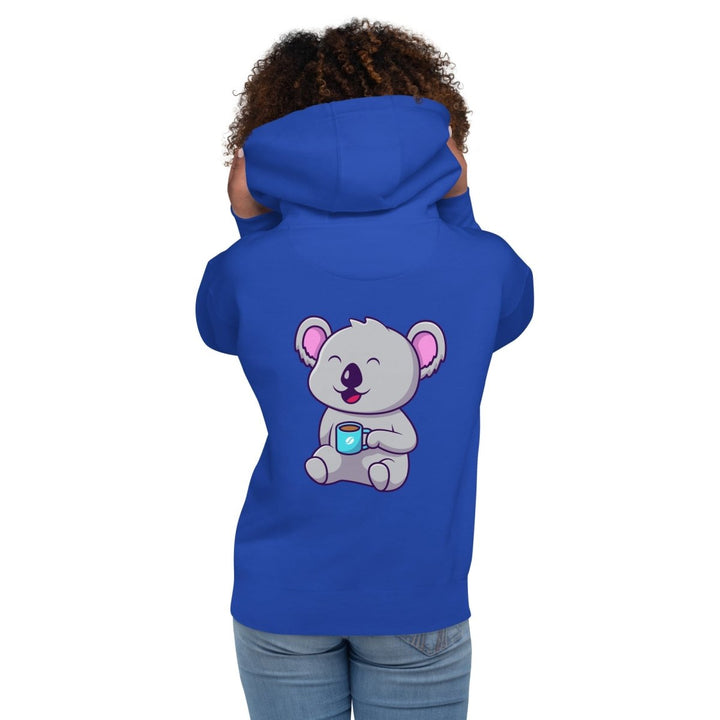 Koala Sleeping in a Cup Graphic Hoodie - Black - S - ArtyKoala