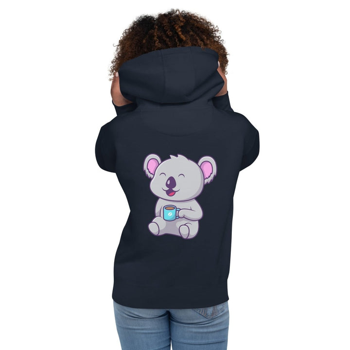 Koala Sleeping in a Cup Graphic Hoodie - Black - S - ArtyKoala