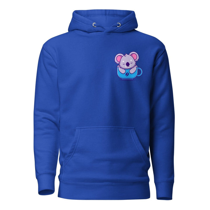 Koala Sleeping in a Cup Graphic Hoodie - Team Royal - S - ArtyKoala