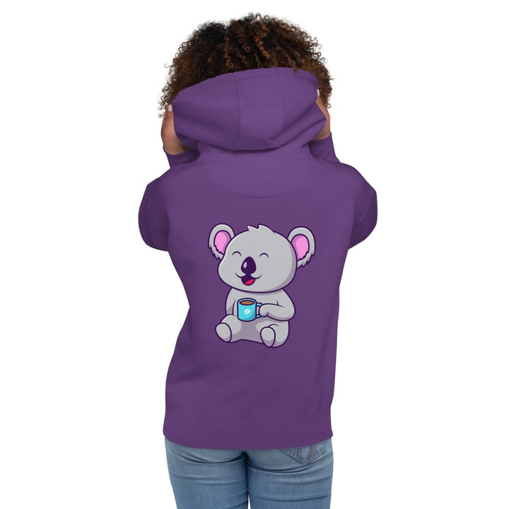 Koala Sleeping in a Cup Graphic Hoodie - Black - S - ArtyKoala