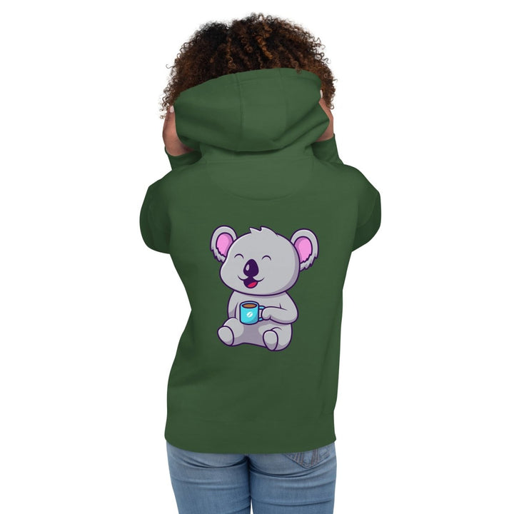 Koala Sleeping in a Cup Graphic Hoodie - Black - S - ArtyKoala
