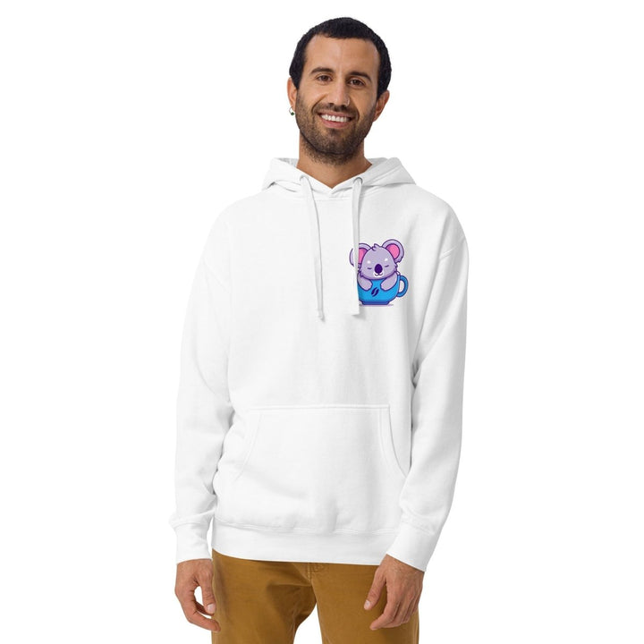 Koala Sleeping in a Cup Graphic Hoodie - Black - S - ArtyKoala