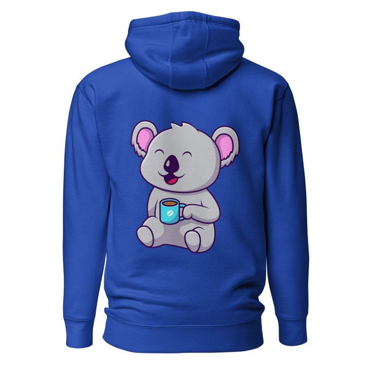 Koala Sleeping in a Cup Graphic Hoodie - Team Royal - S - ArtyKoala