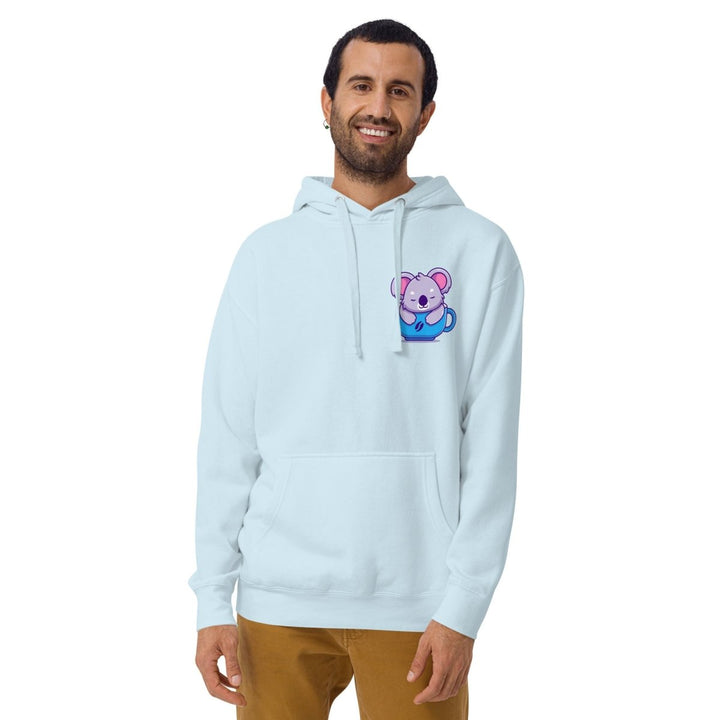 Koala Sleeping in a Cup Graphic Hoodie - Black - S - ArtyKoala