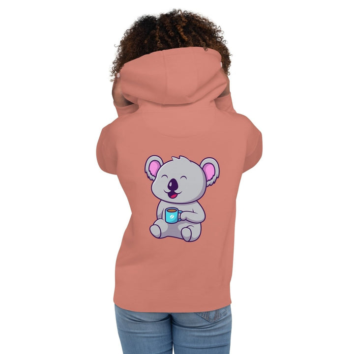 Koala Sleeping in a Cup Graphic Hoodie - Black - S - ArtyKoala