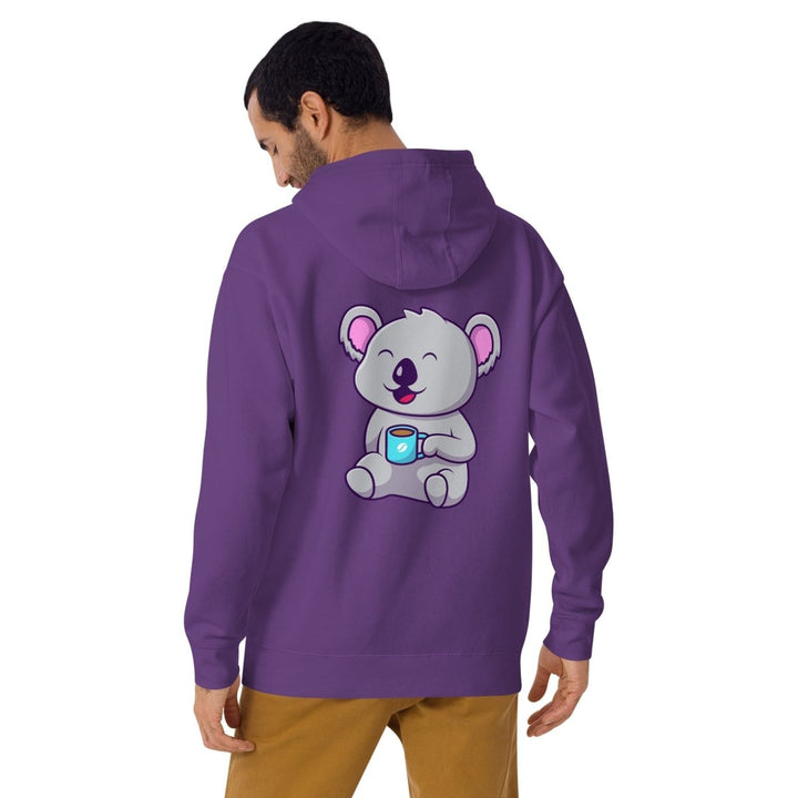 Koala Sleeping in a Cup Graphic Hoodie - Black - S - ArtyKoala