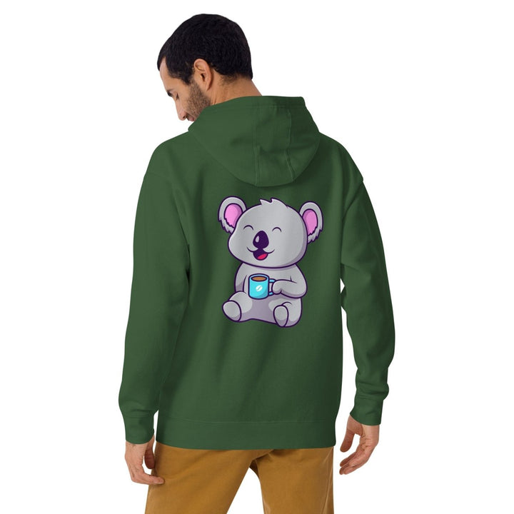 Koala Sleeping in a Cup Graphic Hoodie - Black - S - ArtyKoala
