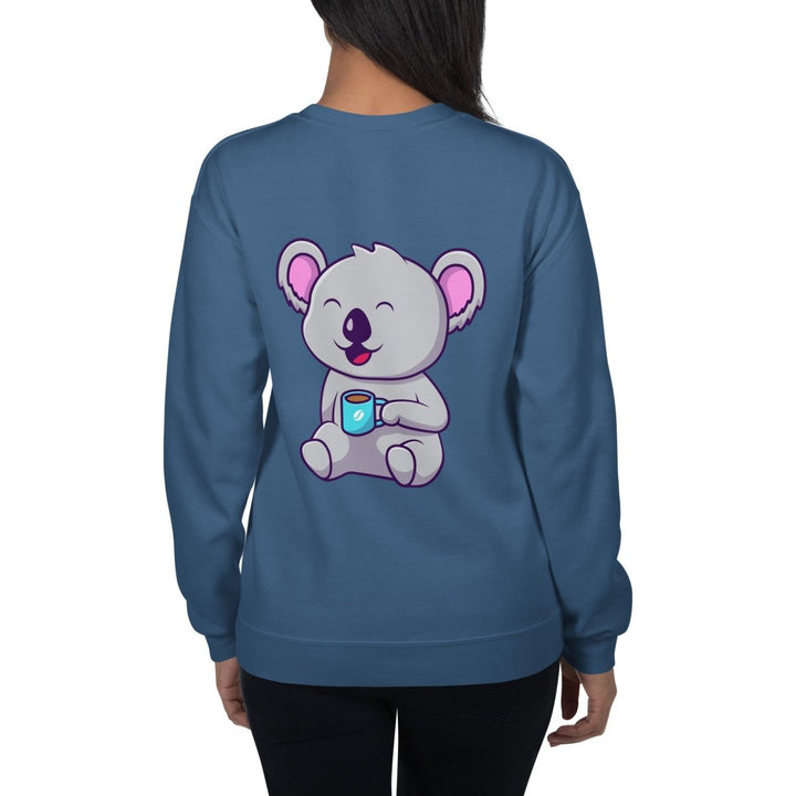 Koala Sleeping in a Cup Graphic Sweatshirt - Black - S - ArtyKoala