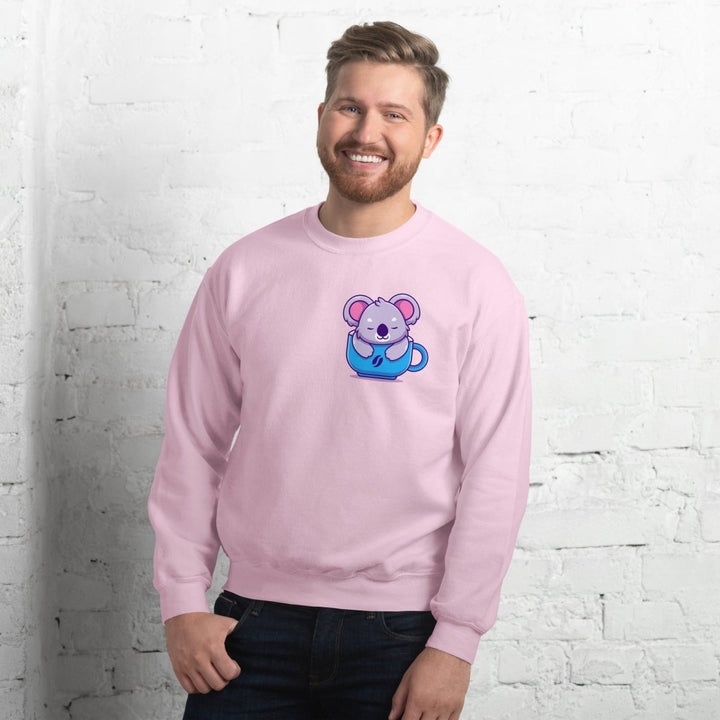 Koala Sleeping in a Cup Graphic Sweatshirt - Black - S - ArtyKoala