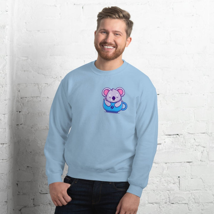 Koala Sleeping in a Cup Graphic Sweatshirt - Black - S - ArtyKoala