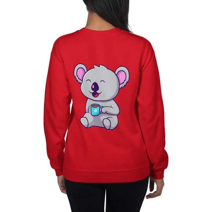 Koala Sleeping in a Cup Graphic Sweatshirt - Black - S - ArtyKoala
