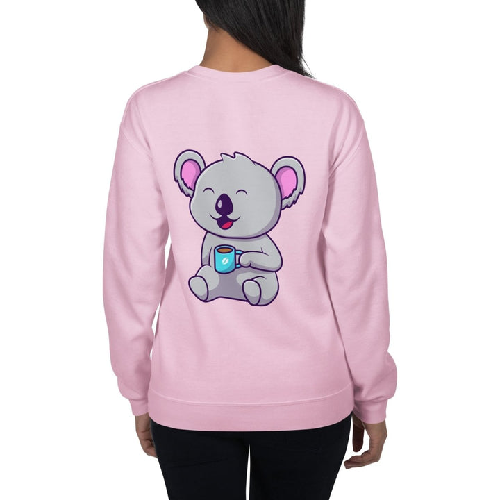 Koala Sleeping in a Cup Graphic Sweatshirt - Black - S - ArtyKoala