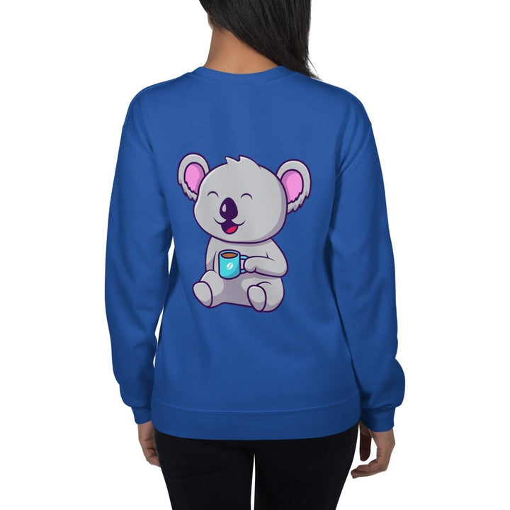 Koala Sleeping in a Cup Graphic Sweatshirt - Black - S - ArtyKoala