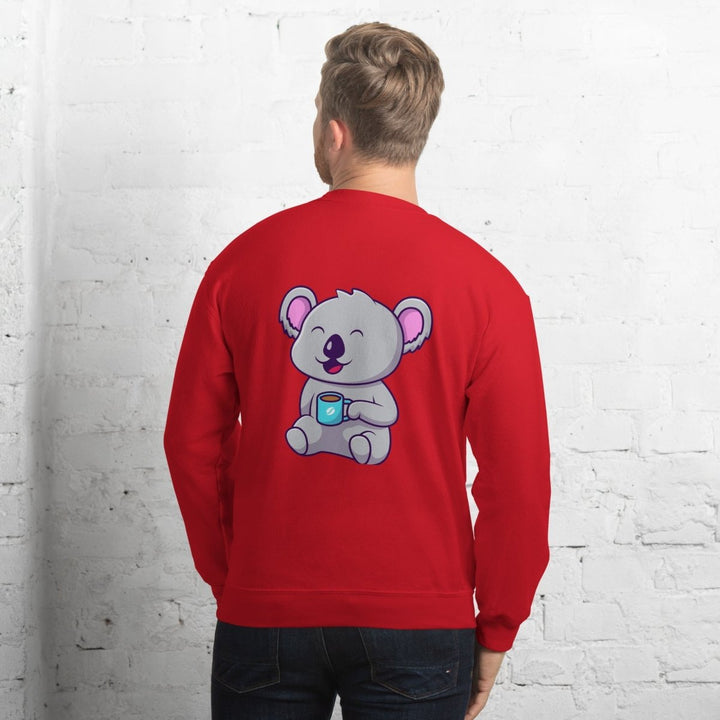 Koala Sleeping in a Cup Graphic Sweatshirt - Black - S - ArtyKoala