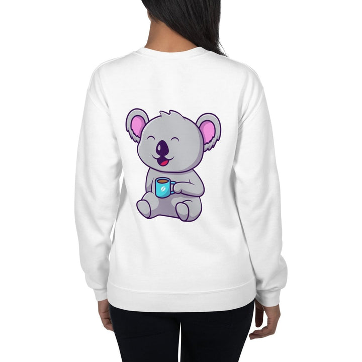 Koala Sleeping in a Cup Graphic Sweatshirt - Black - S - ArtyKoala