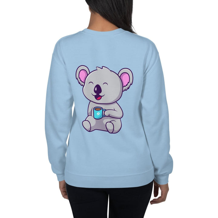 Koala Sleeping in a Cup Graphic Sweatshirt - Black - S - ArtyKoala