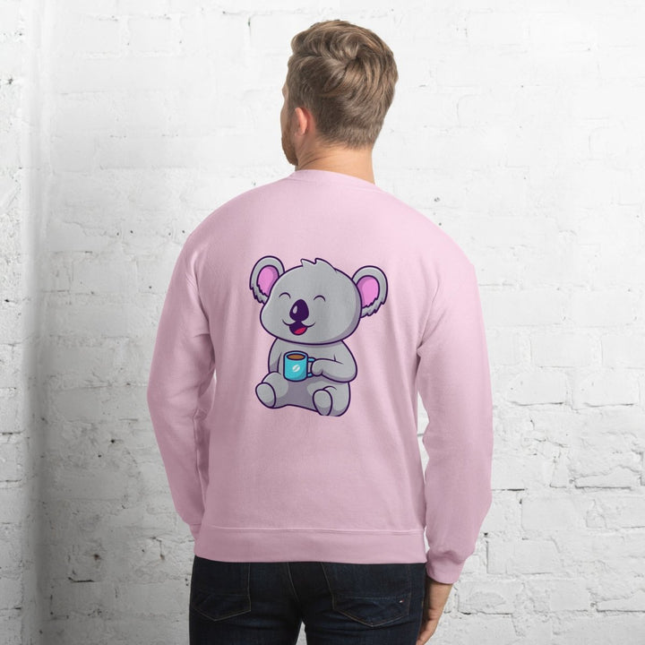 Koala Sleeping in a Cup Graphic Sweatshirt - Black - S - ArtyKoala