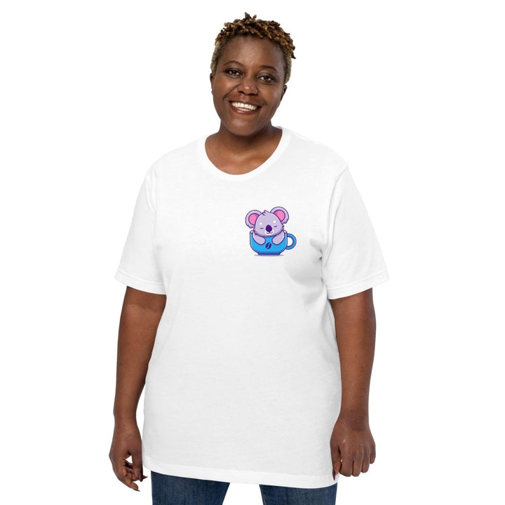 Koala Sleeping in a Cup Graphic Tee - Black - S - ArtyKoala
