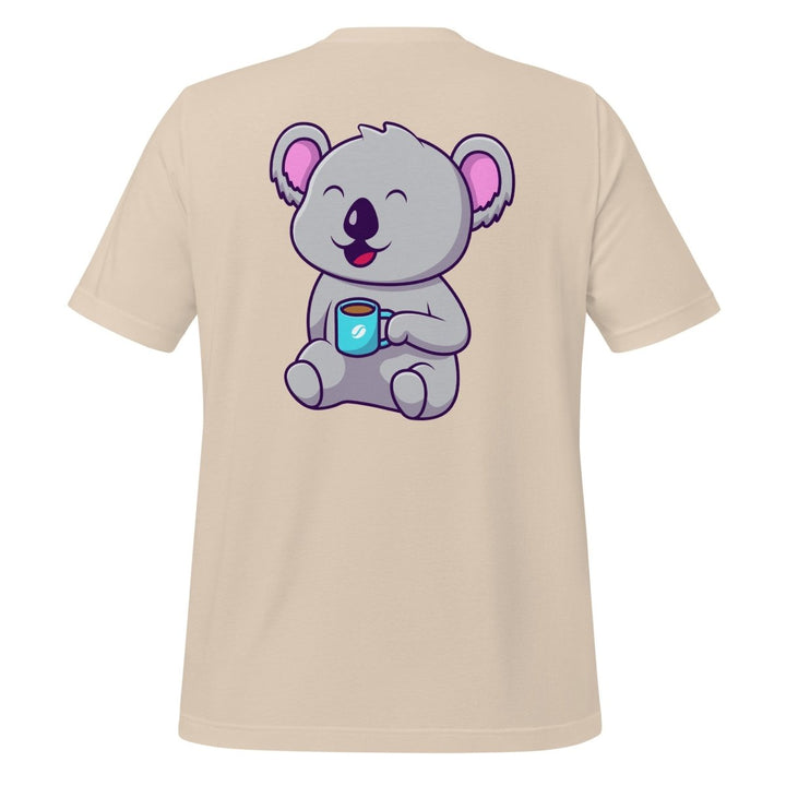 Koala Sleeping in a Cup Graphic Tee - Soft Cream - S - ArtyKoala