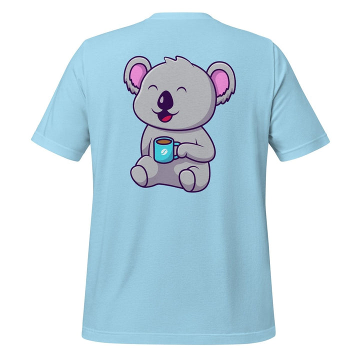 Koala Sleeping in a Cup Graphic Tee - Ocean Blue - S - ArtyKoala