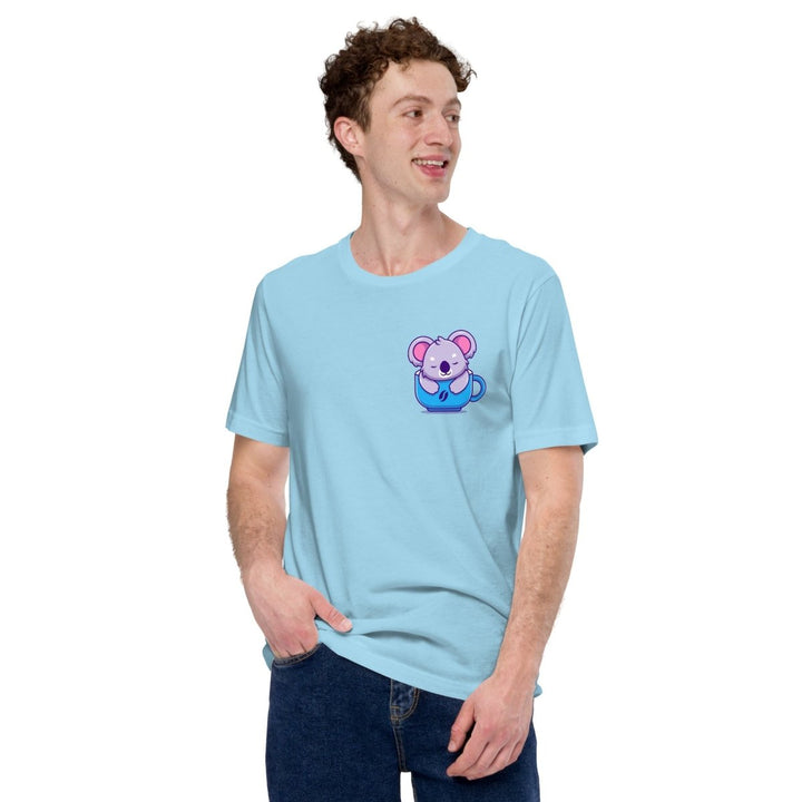 Koala Sleeping in a Cup Graphic Tee - Black - S - ArtyKoala